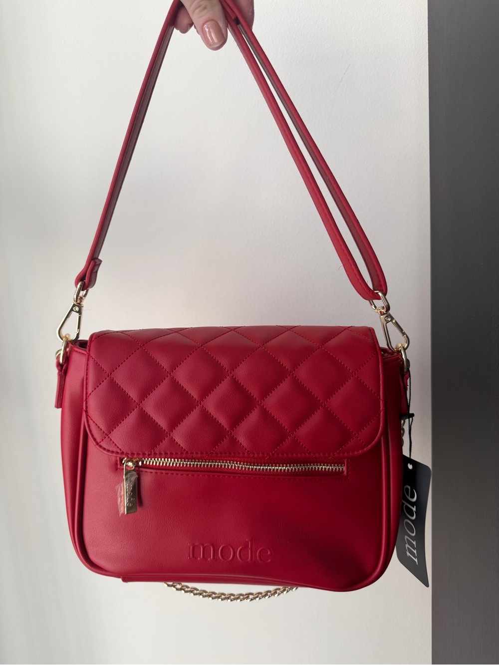 Mode Quilted Red Shoulder Bag - Stylish Women’s Handbag